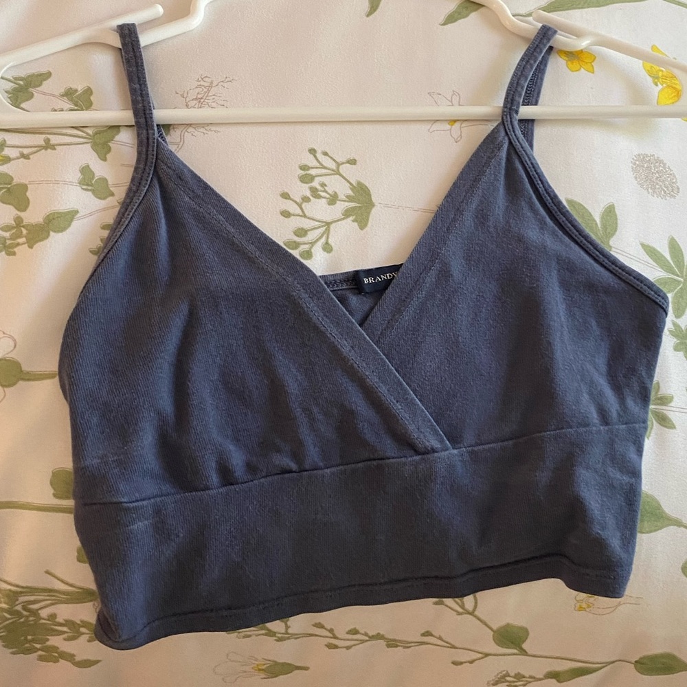 navy blue brandy melville tank top
